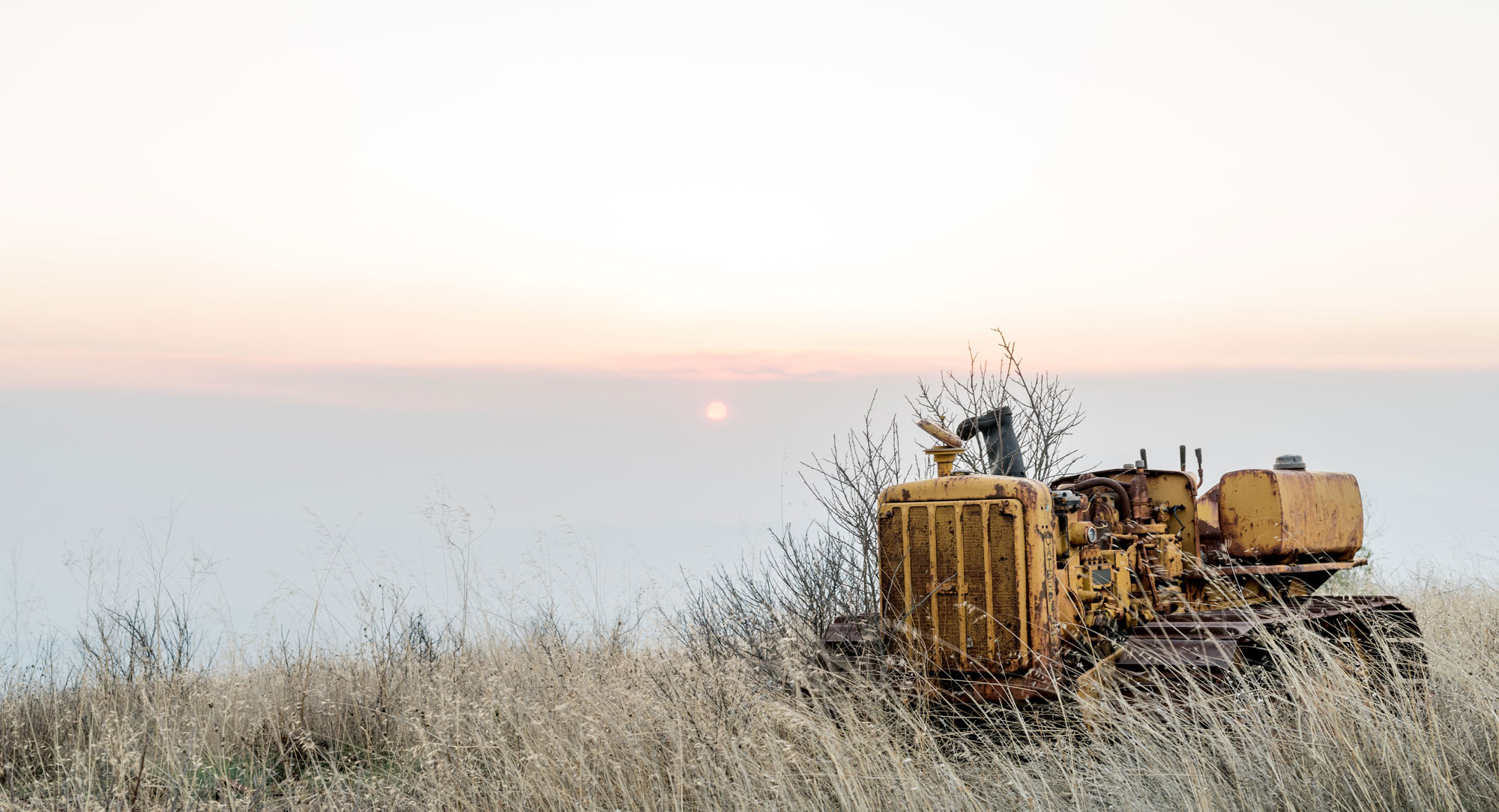 A Tractor in a field